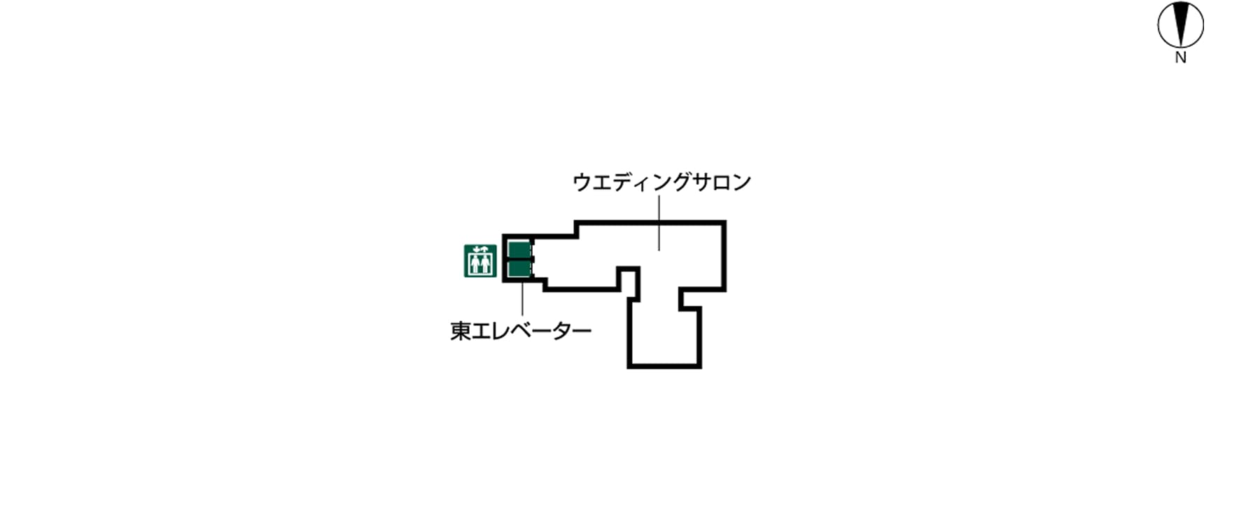 ホテルグランヴィア京都4階のフロアマップ。ウエディングサロンの位置を示しています。
