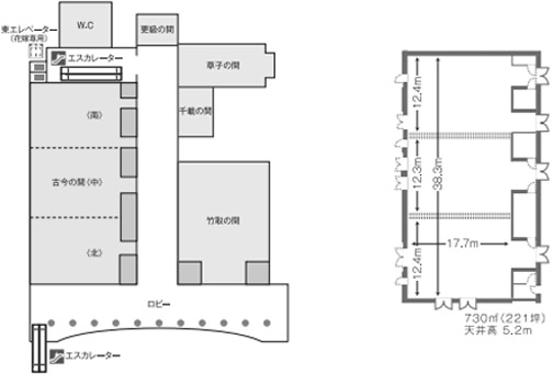 大宴会場 古今の間 間取り図