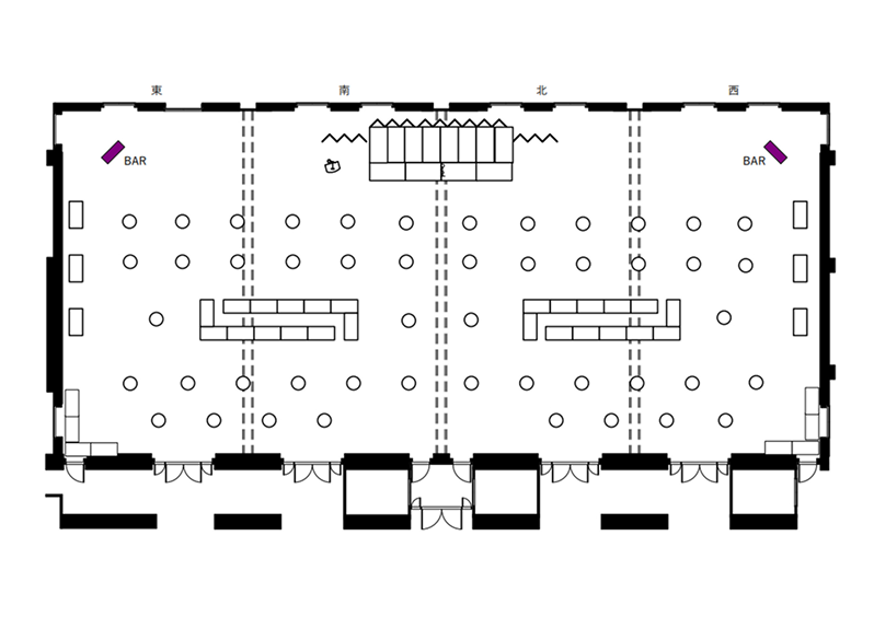 源氏の間 全室利用／立食