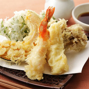エビやかぼちゃ、きのこなどの天麩羅