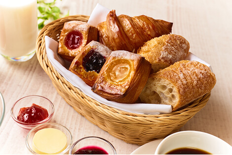 クロワッサンやデニッシュ生地のパン