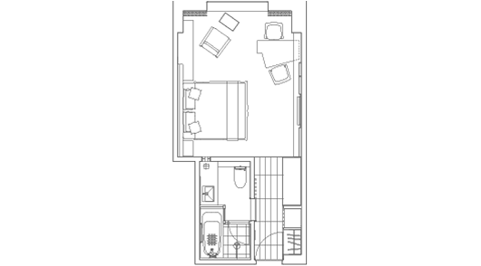 グランヴィアデラックスダブルの間取り図