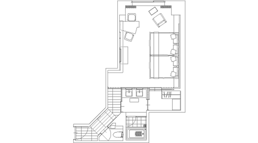 グランヴィアデラックスツインプレミアムの間取り図