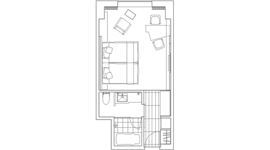 グランヴィアデラックスツイン タワービューの間取り図