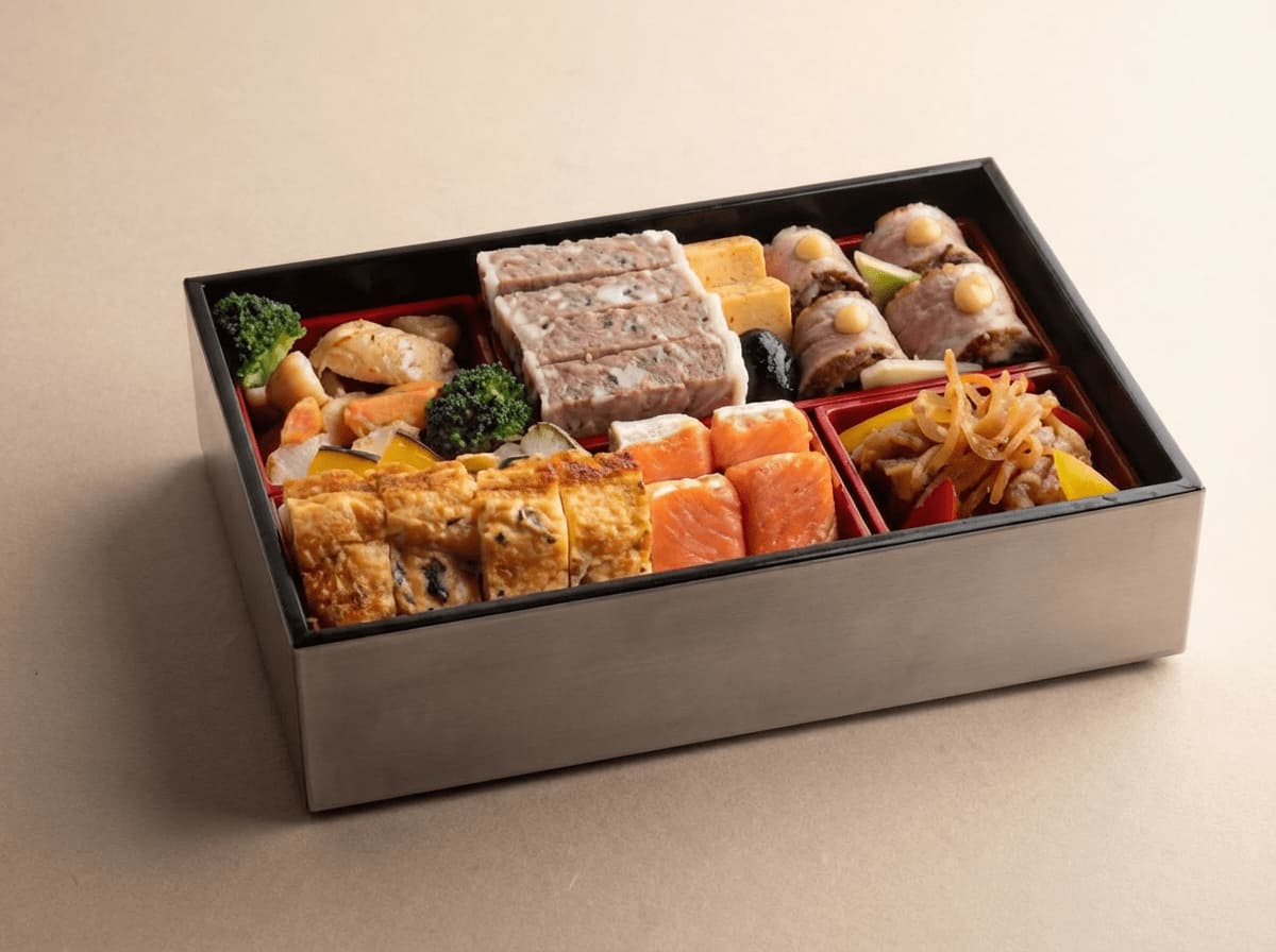 様々なおかずが入ったお弁当/重箱