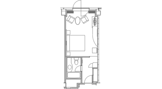 スタンダードダブルの間取り図