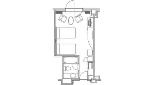 スタンダードツインの間取り図