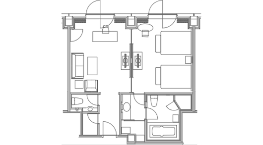 エグゼクティブスイートの間取り図