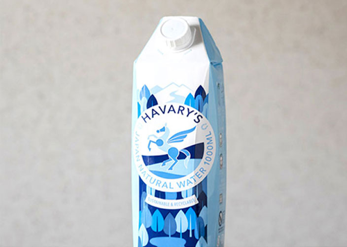 ナチュラルウォーター「NAVARY’S」の紙パック容器