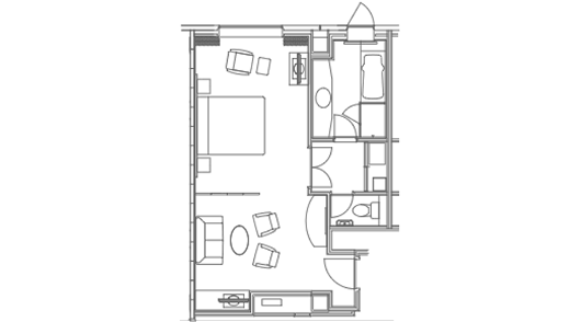 セミスイートダブルの間取り図